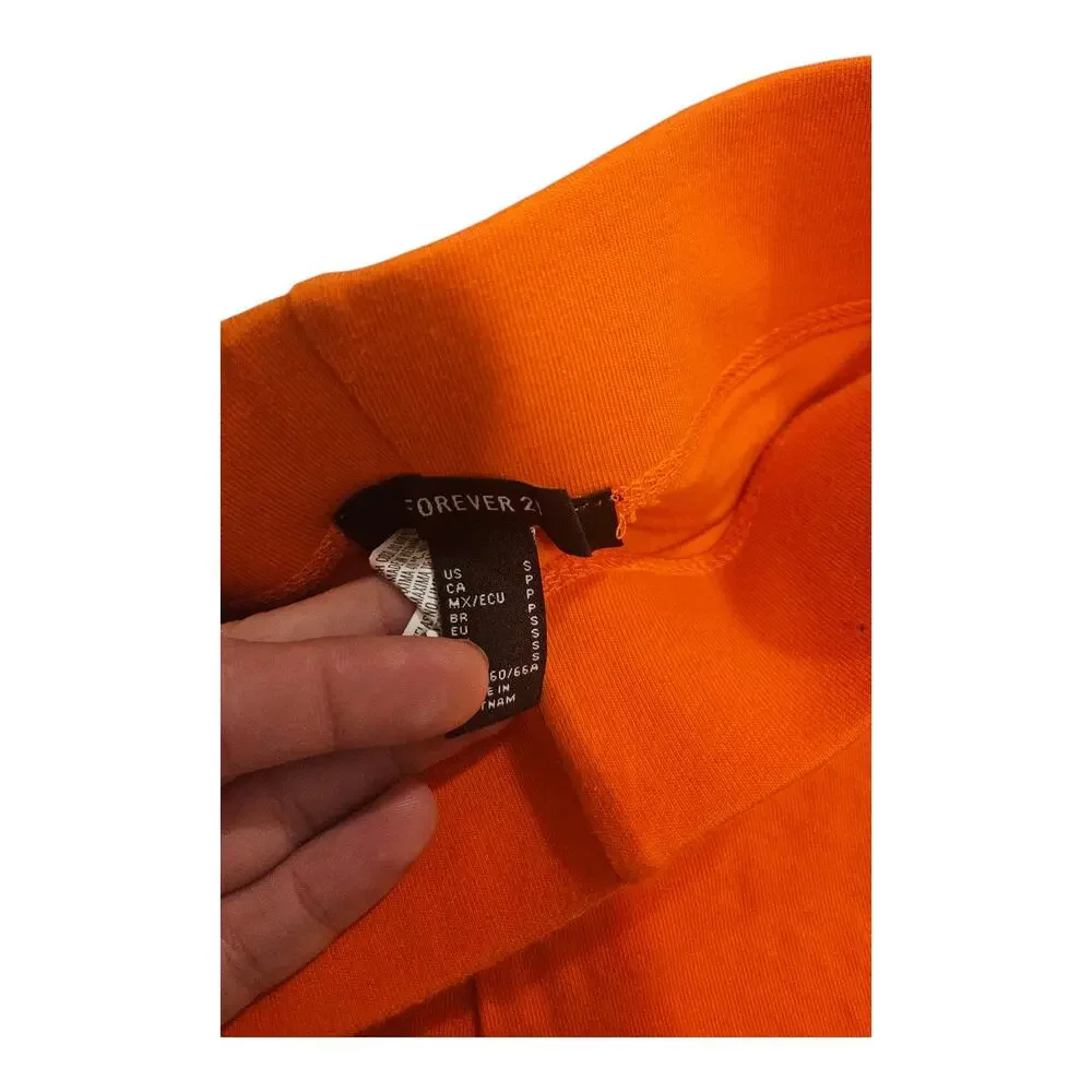 Forever 21Women's Size Small Orange Biker Shorts